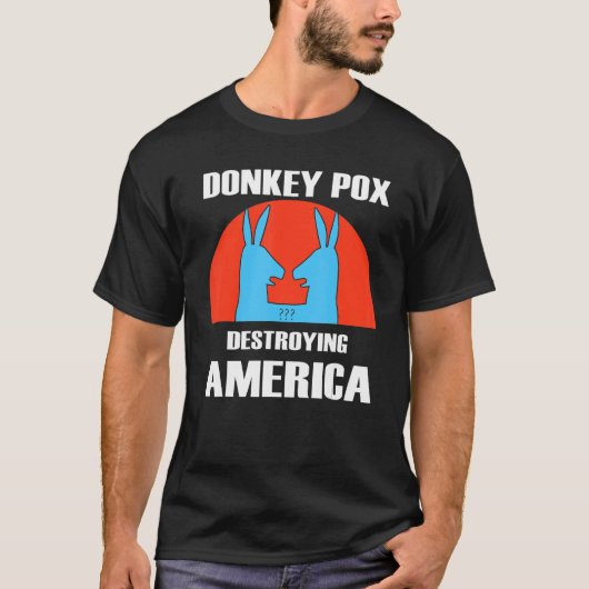 ロバ痘がアメリカを破壊する Tシャツ (正面)