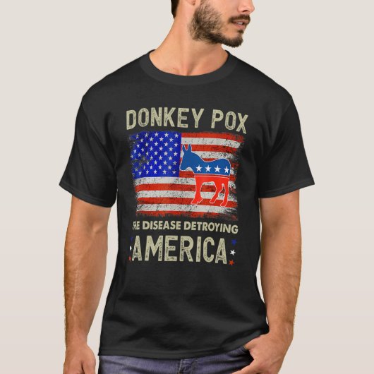 ロバ痘その病気を破壊するアメリカヴィンテージ Tシャツ (正面)