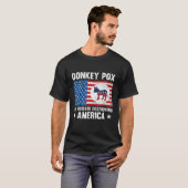 ロバ痘はアメリカを破壊おもしろいする Tシャツ (正面フル)