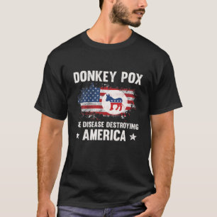 ロバ痘はアメリカを破壊おもしろいする Tシャツ