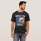 ロバ痘はアメリカを破壊おもしろいする Tシャツ (正面フル)