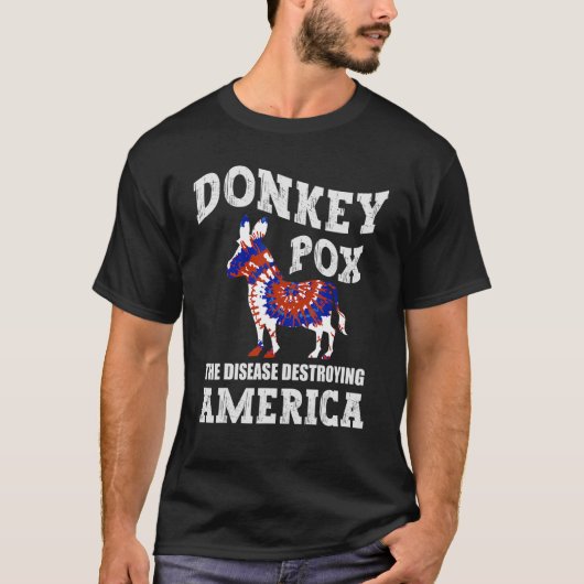 ロバ痘アメリカのロバを破壊する病気 Tシャツ (正面)