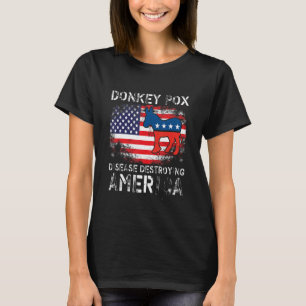 ロバ痘アメリカのロバを破壊する病気 Tシャツ