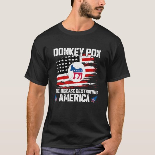 ロバ痘アメリカ合衆国を破壊する病気 Tシャツ (正面)