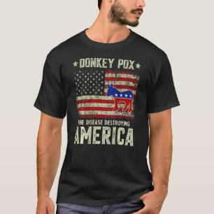 ロバ痘アメリカ合衆国を破壊する病気 Tシャツ