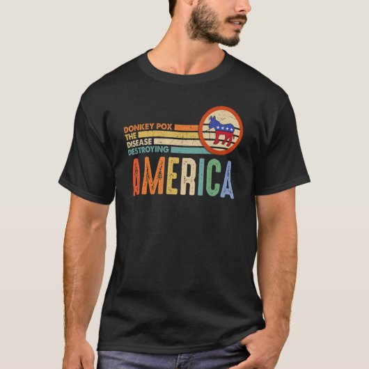 ロバ痘アメリカ合衆国を破壊する病気 Tシャツ (正面)