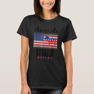 ロバ痘アメリカ国旗を破壊する病気 Tシャツ