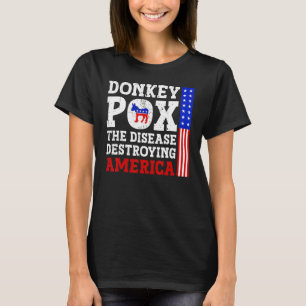 ロバ痘ザ病気を破壊するアメリカドンキーポ Tシャツ