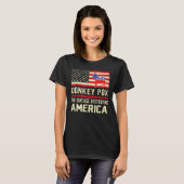 ロバ痘ザ病気を破壊するアメリカドンキーポ Tシャツ (正面フル)