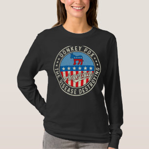 ロバ痘ザ病気を破壊するアメリカドンキーポ Tシャツ