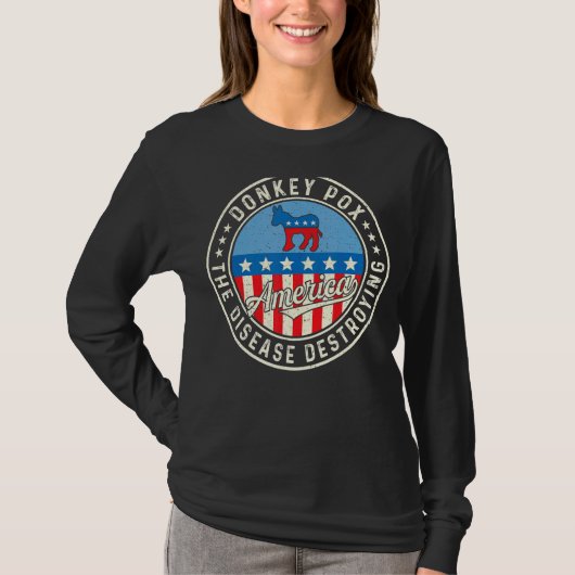 ロバ痘ザ病気を破壊するアメリカドンキーポ Tシャツ (正面)