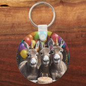 ロバ祝ー三つ子の誕生日 キーホルダー (正面)