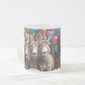 ロバ祝ー三つ子の誕生日 フロストグラスマグカップ (正面左)