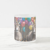 ロバ祝ー三つ子の誕生日 フロストグラスマグカップ (中央)