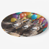 ロバ祝ー三つ子の誕生日 ペーパープレート (アングル)