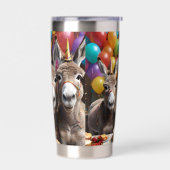 ロバ祝ー三つ子の誕生日 保温保冷タンブラー (左面)