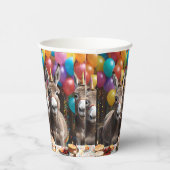 ロバ祝ー三つ子の誕生日 紙コップ (右)