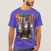 ロバ祝ー三つ子の誕生日 Tシャツ (正面)