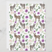 ロバ結婚ーのスクラップブック紙イン・ホワイト (裏面)