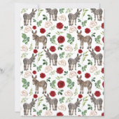 ロバ結婚ーのスクラップブック紙イン・ホワイト (裏面)