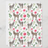 ロバ結婚ーのスクラップブック紙イン・ホワイト (裏面)