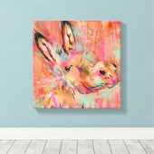 ロバ絵画ー キャンバスプリント (インサイチュ (ウッドフロア))