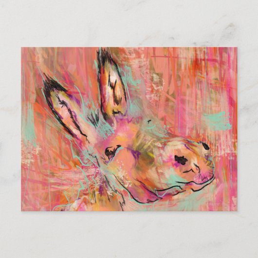 ロバ絵画ー ポストカード (正面)