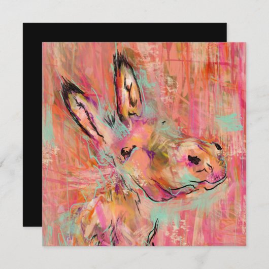 ロバ絵画ー 招待状 (正面/裏面)