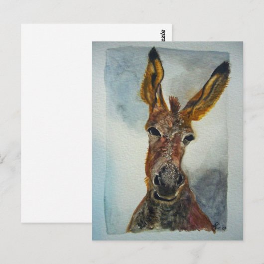 ロバ葉書 ポストカード (正面/裏面)