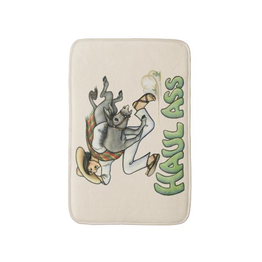 ロバ風呂敷 バスマット (正面縦)