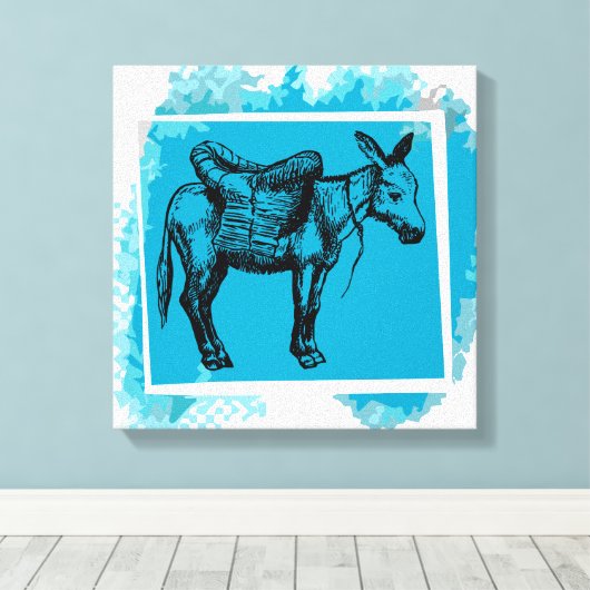 ロバ キャンバスプリント (インサイチュ (ウッドフロア))