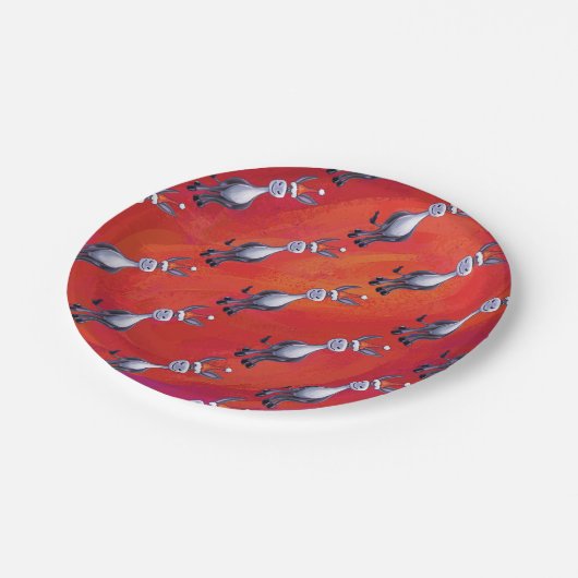 ロバ・クリスマス ペーパープレート (アングル)