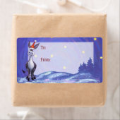 ロバ・クリスマス ラベル (インサイチュ)