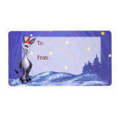 ロバ・クリスマス ラベル (正面)