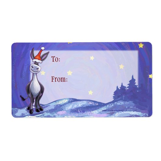 ロバ・クリスマス ラベル (正面)