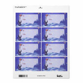 ロバ・クリスマス ラベル (フルシート)