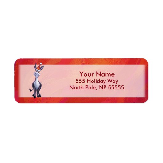 ロバ・クリスマス ラベル (正面)