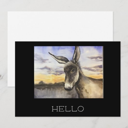 ロバ サンキューカード (正面/裏面)