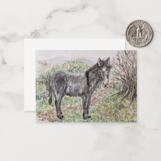 ロバ ノートカード (正面/裏面インサイチュ)