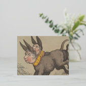 ロバ – フォイルホリデーポストカード 箔シーズンポストカード (立ち正面)