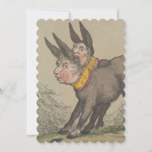 ロバ – フラット招待状サイズ12.7 cm x 17.8 cm