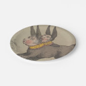 ロバ – ラウンド紙プレート ペーパープレート (アングル)