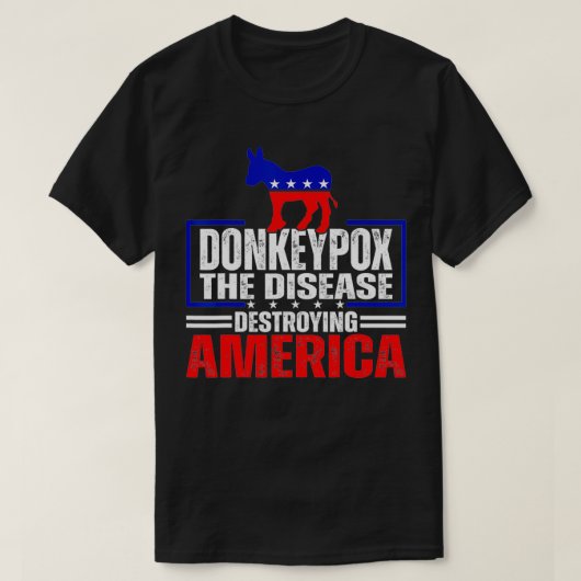 ロバPo病気を破壊するアメリカおもしろいアリ Tシャツ (デザイン正面)