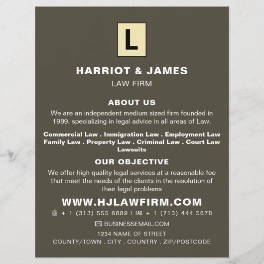 ロパーソナライズされたゴお洒落ー、法務広告 チラシ (正面)