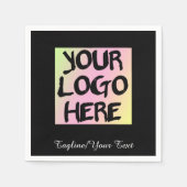 ロパーソナライズされたゴと文字 スタンダードカクテルナプキン (正面)