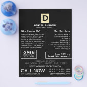 ロパーソナライズされたゴ、歯科、歯科広告医 チラシ (シングル)