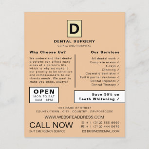 ロパーソナライズされたゴ、歯科、歯科広告医 チラシ