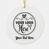 ロパーソナライズされたスタイリッシュゴモダンカスタムブランド セラミックオーナメント (正面)