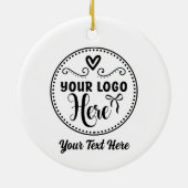 ロパーソナライズされたスタイリッシュゴモダンカスタムブランド セラミックオーナメント (裏面)
