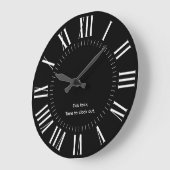 ロパーソナライズされたマモダンン数字(白黒) ラージ壁時計 (傾斜)